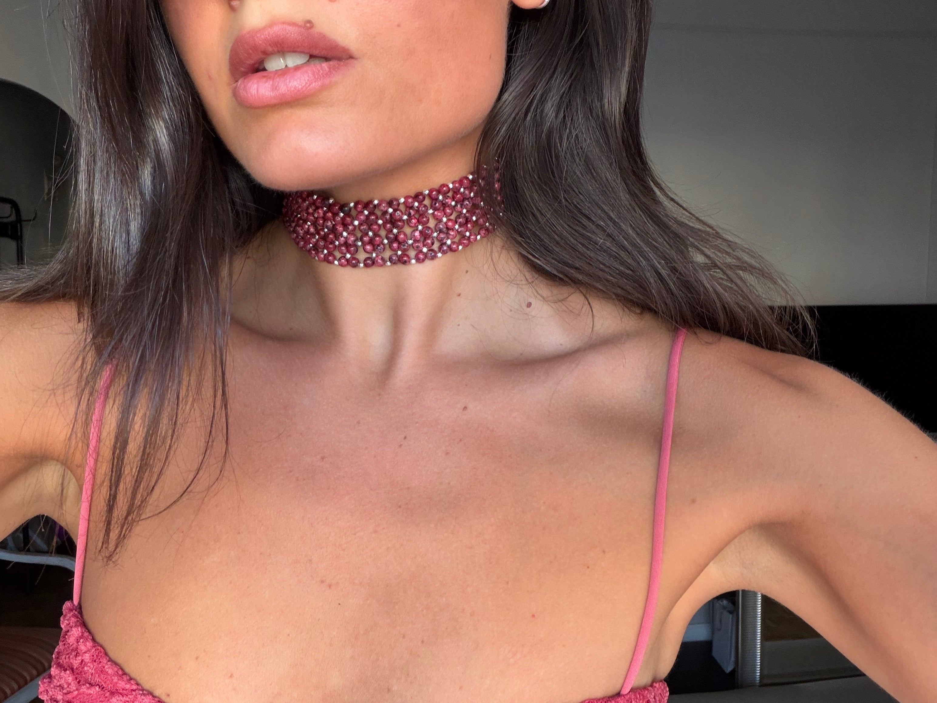 Choker - Burgundy
