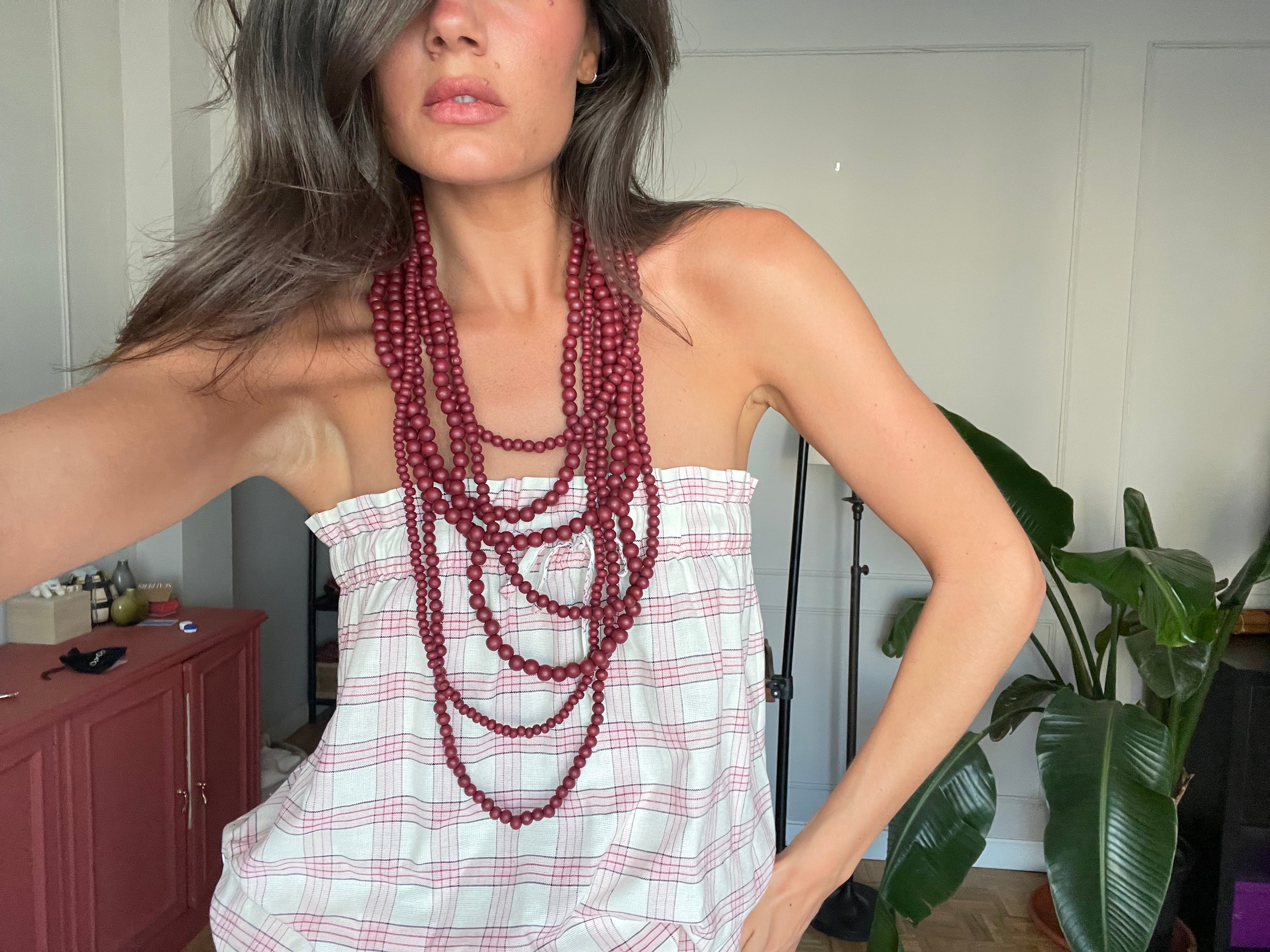 Collar multicapas - Burdeos