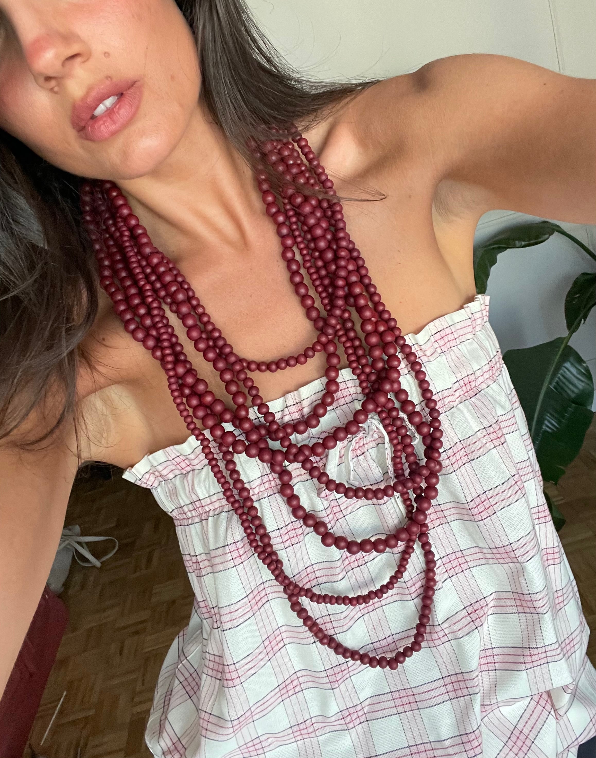 Collar multicapas - Burdeos