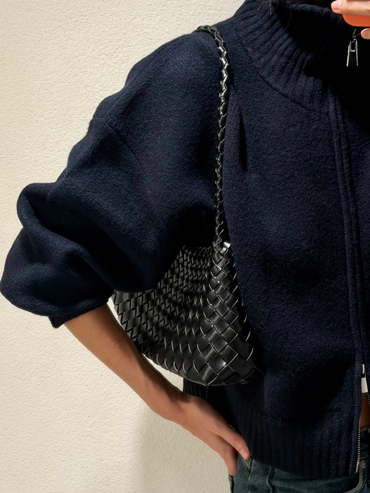 Bolso trenzado Cala – Negro