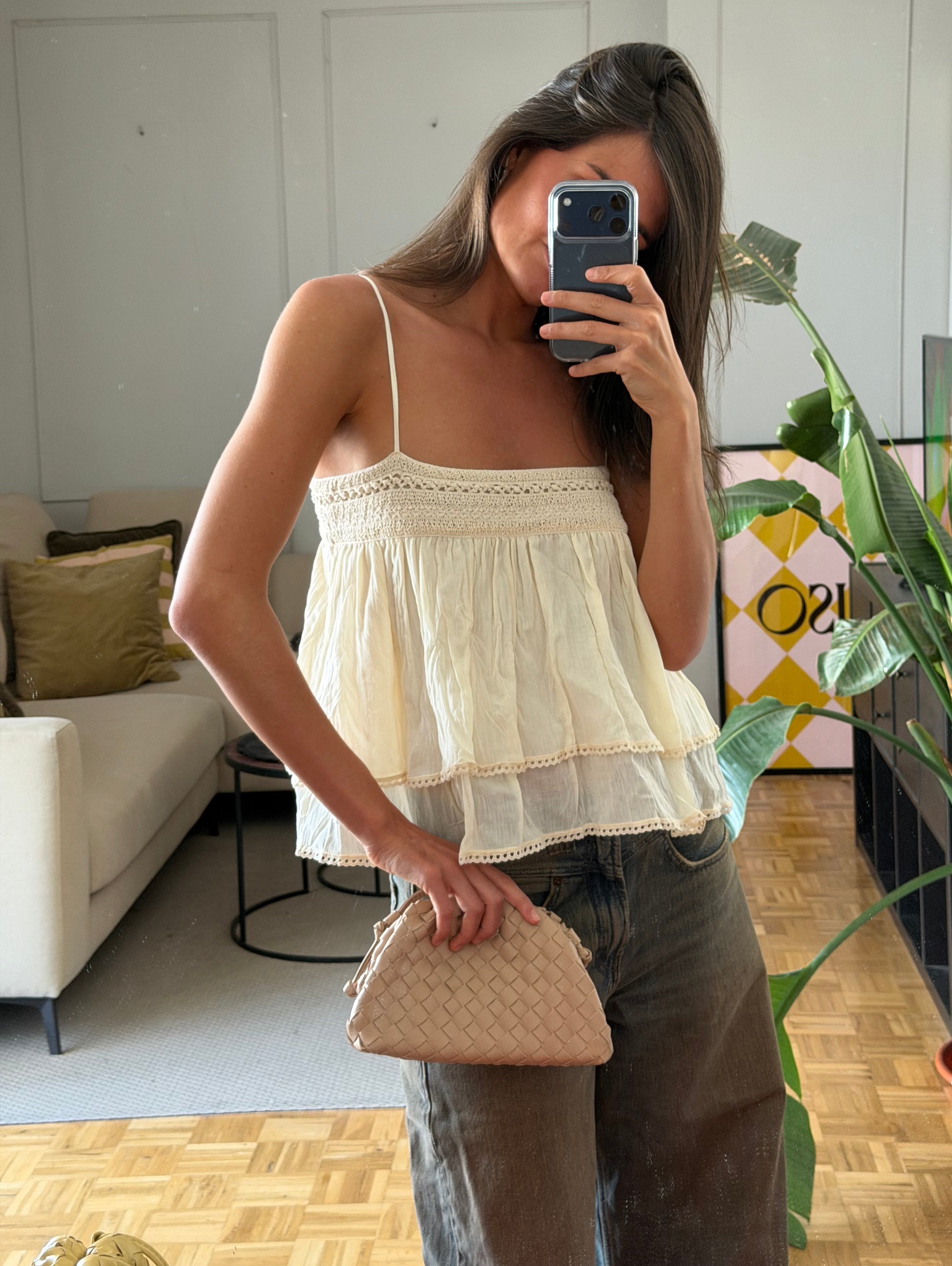 Bolso trenzado - Nude