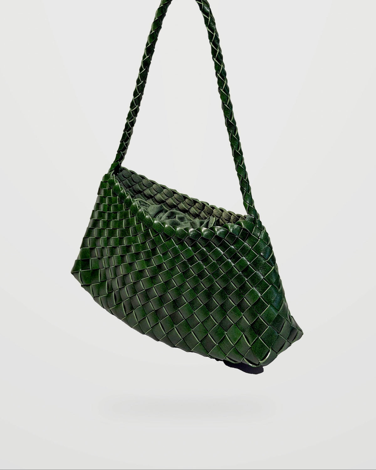 Bolso trenzado Cala – Verde botella
