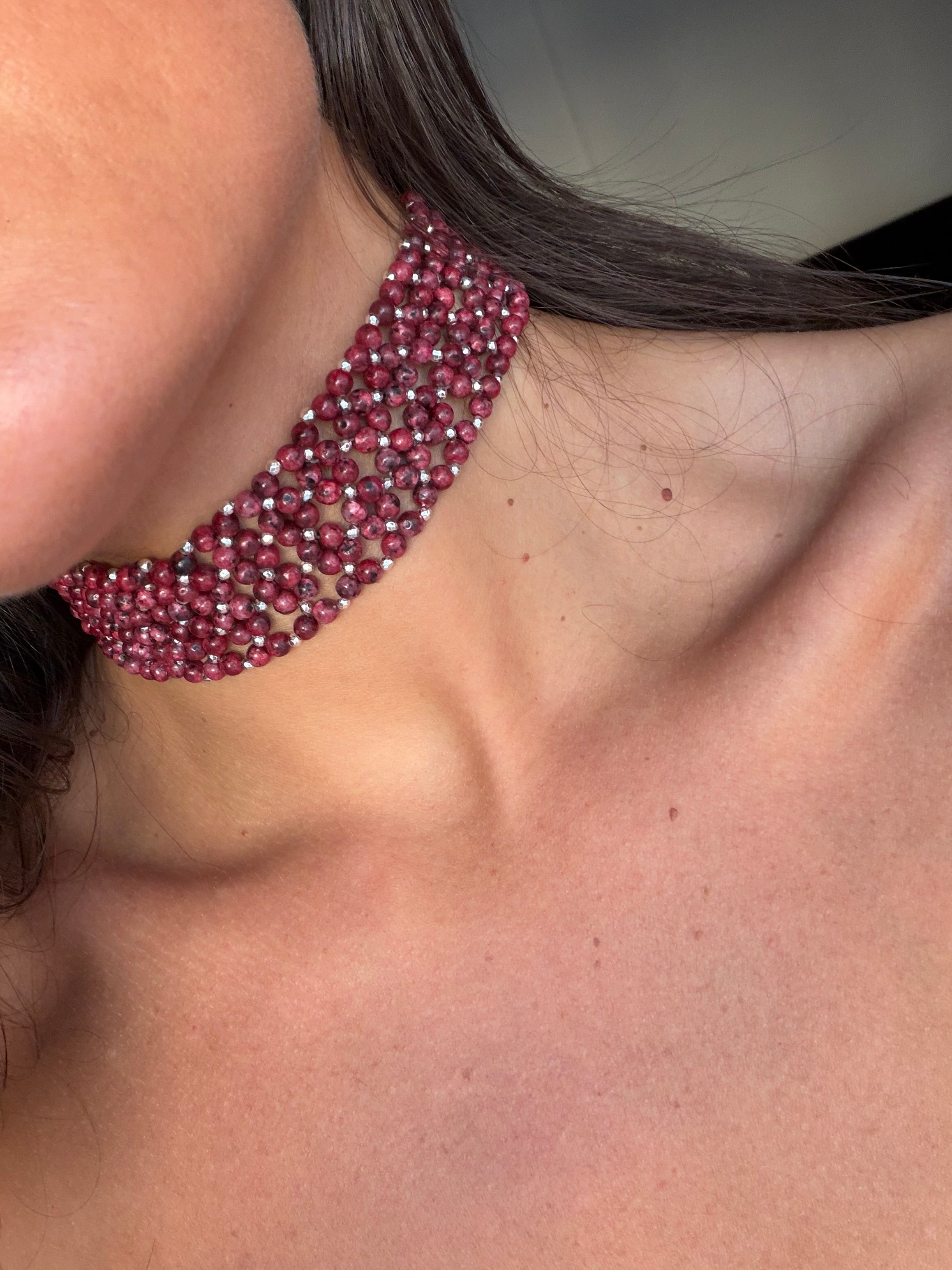 Choker - Burgundy