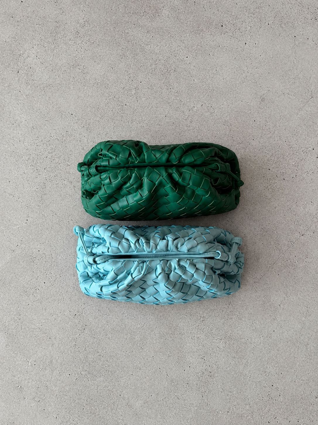 Bolso trenzado - Azul bebé