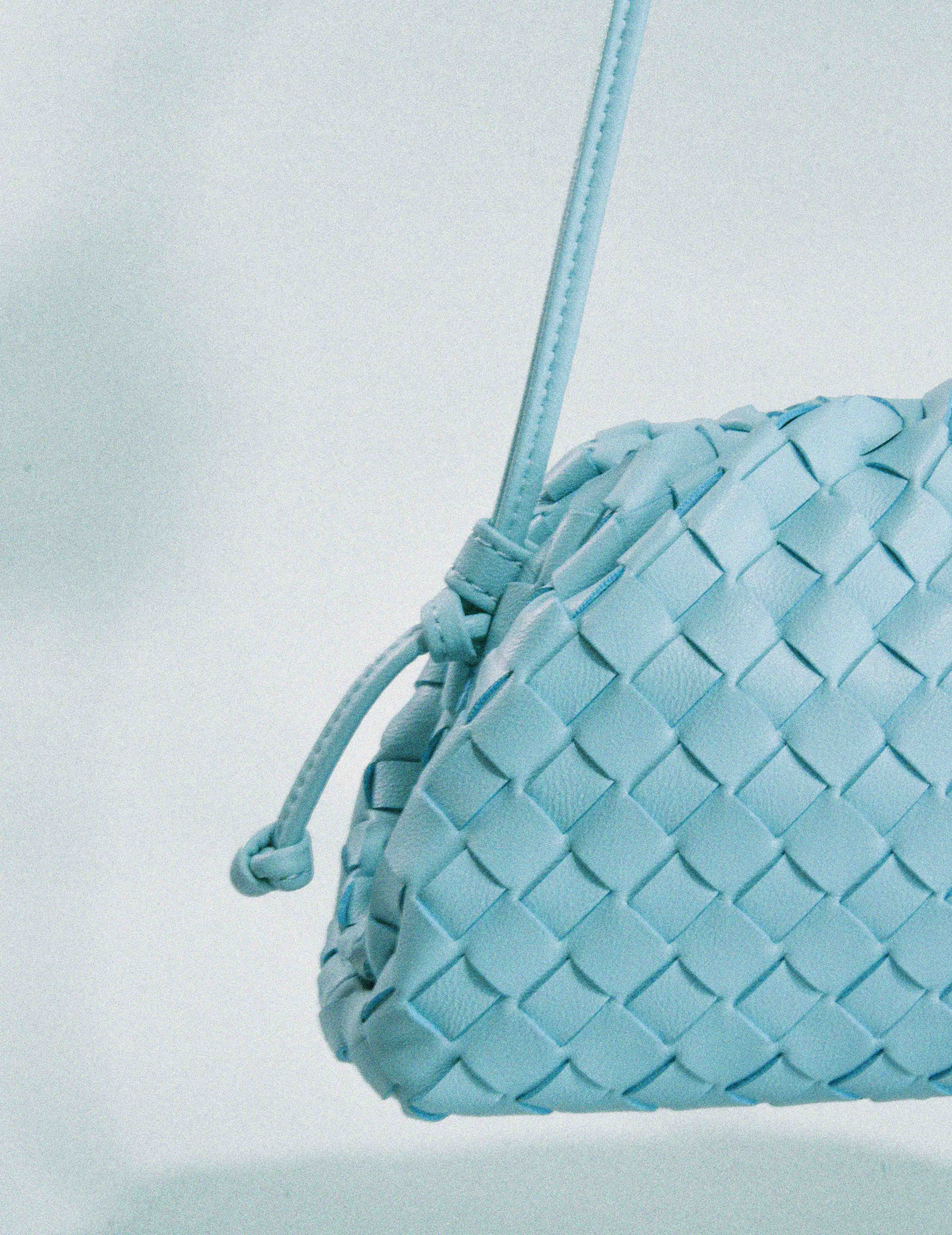 Bolso trenzado - Azul bebé