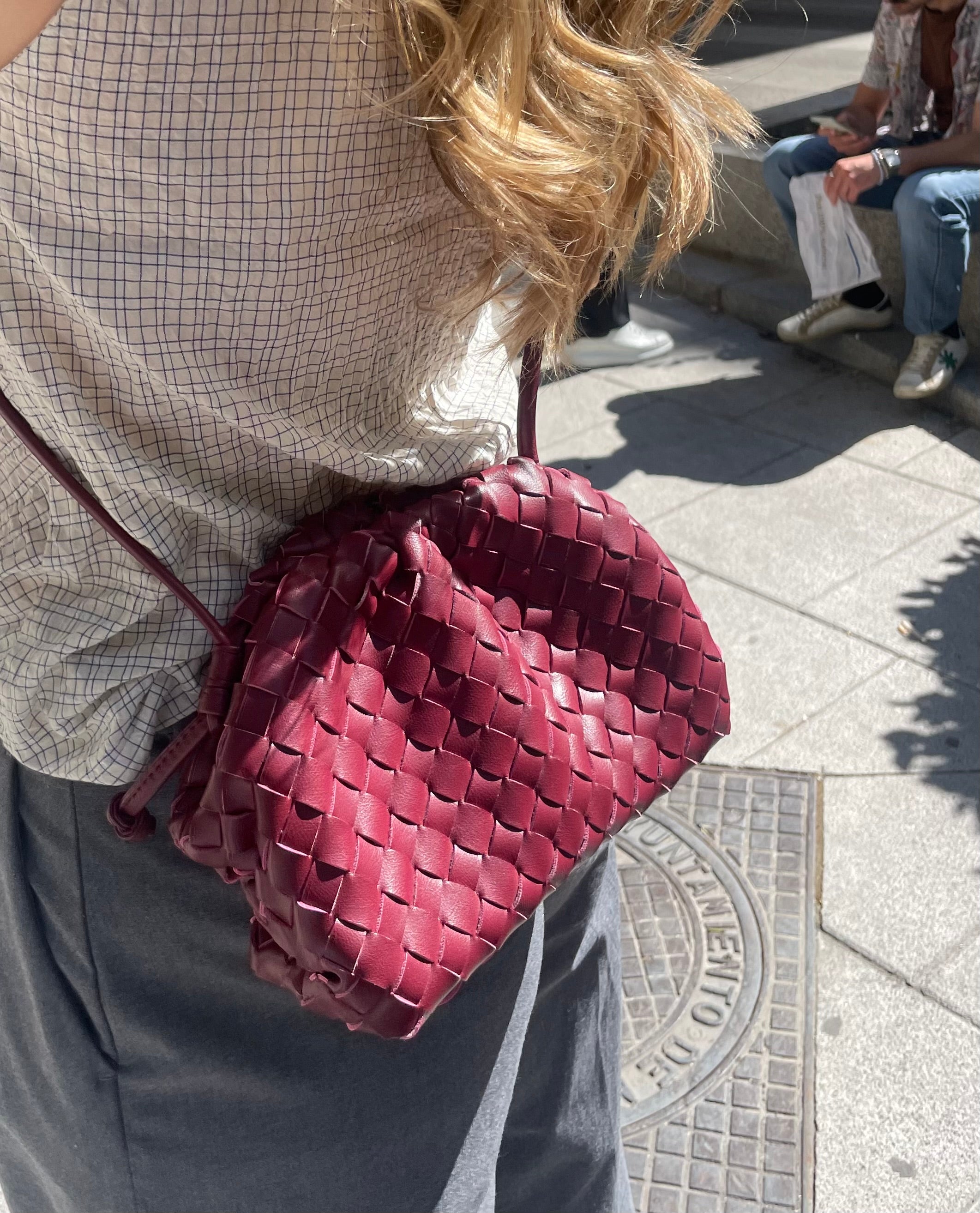 Bolso trenzado - Burdeos