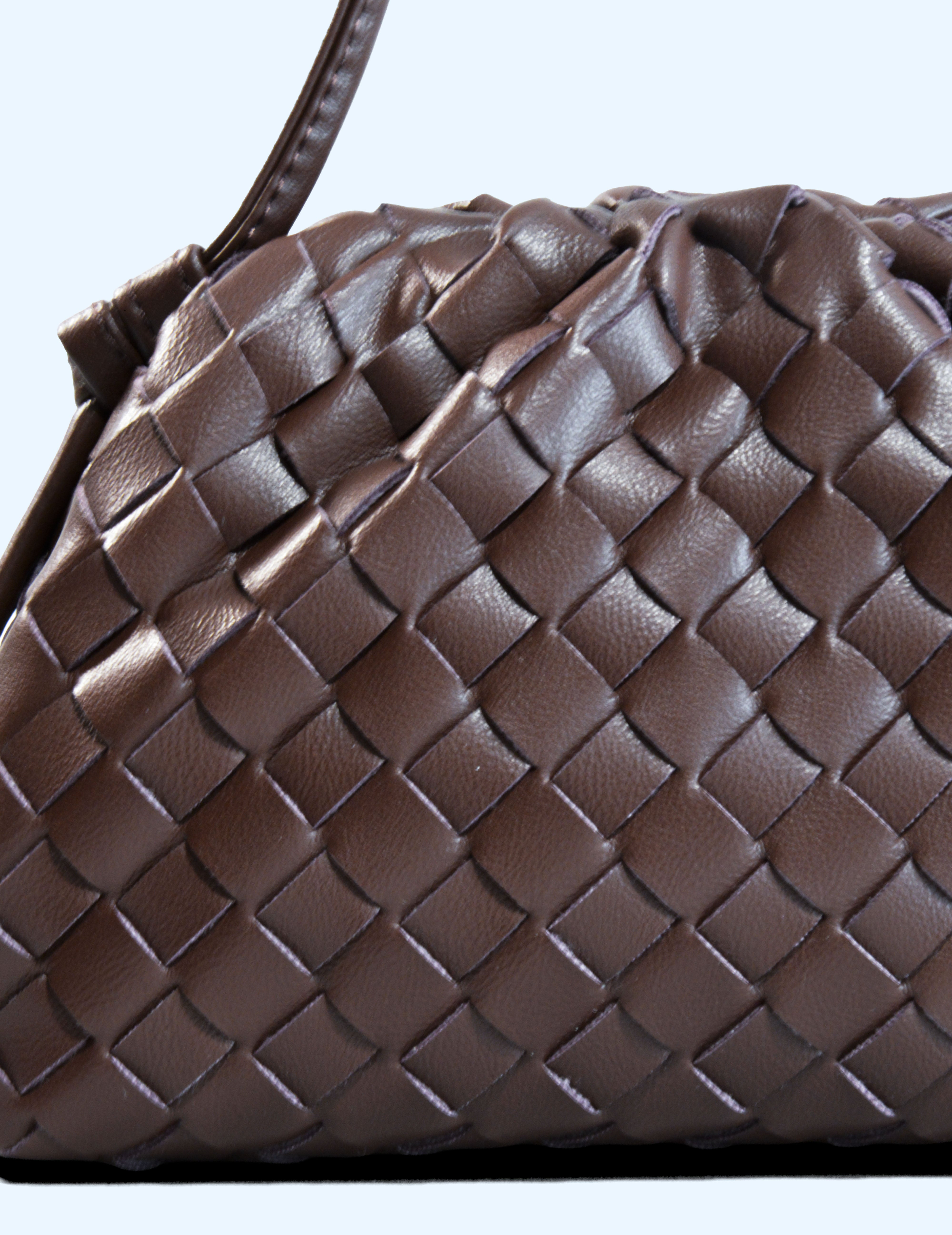 Bolso trenzado - Chocolate