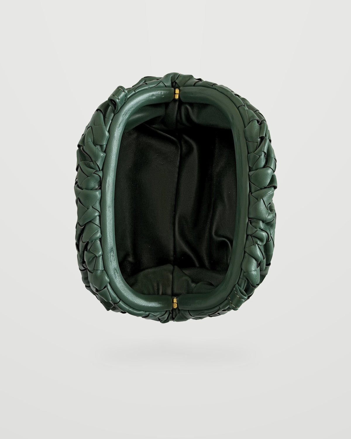 Bolso trenzado Nube verde botella