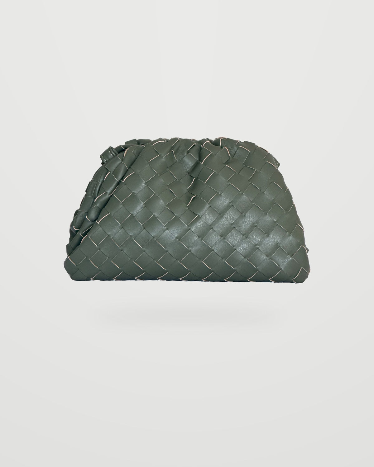 Bolso trenzado Nube verde kaki