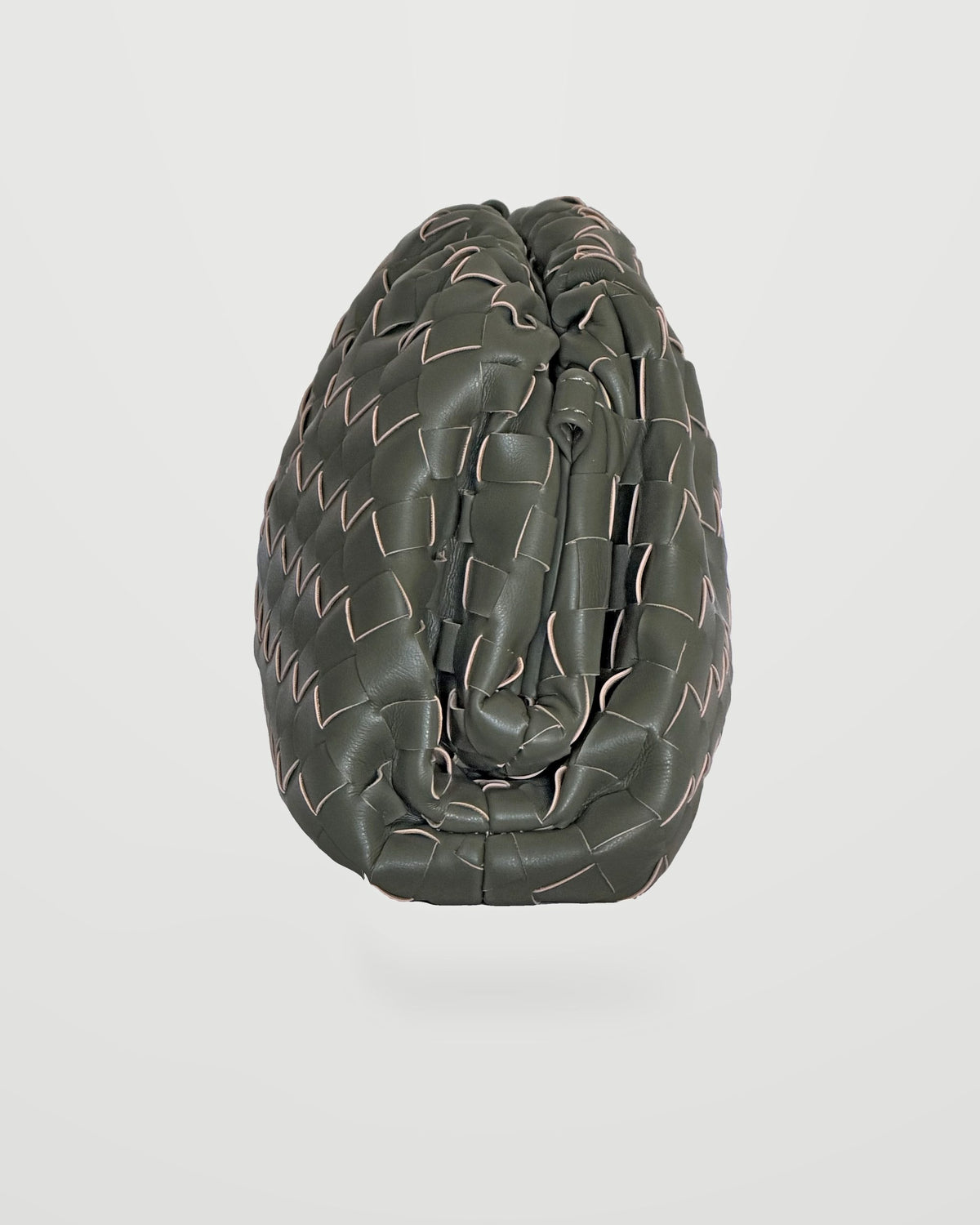 Bolso trenzado Nube verde kaki