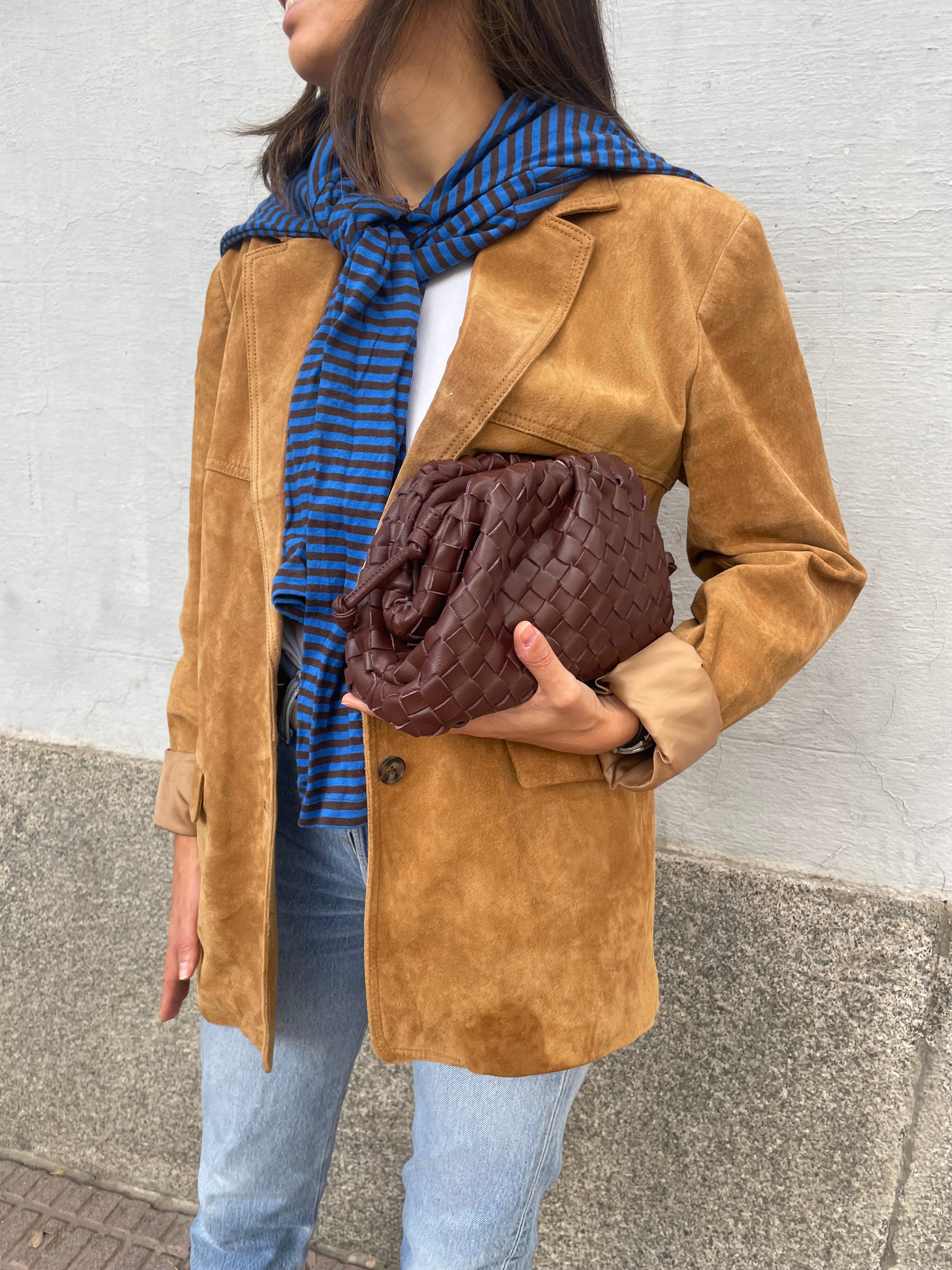 Bolso trenzado - Chocolate