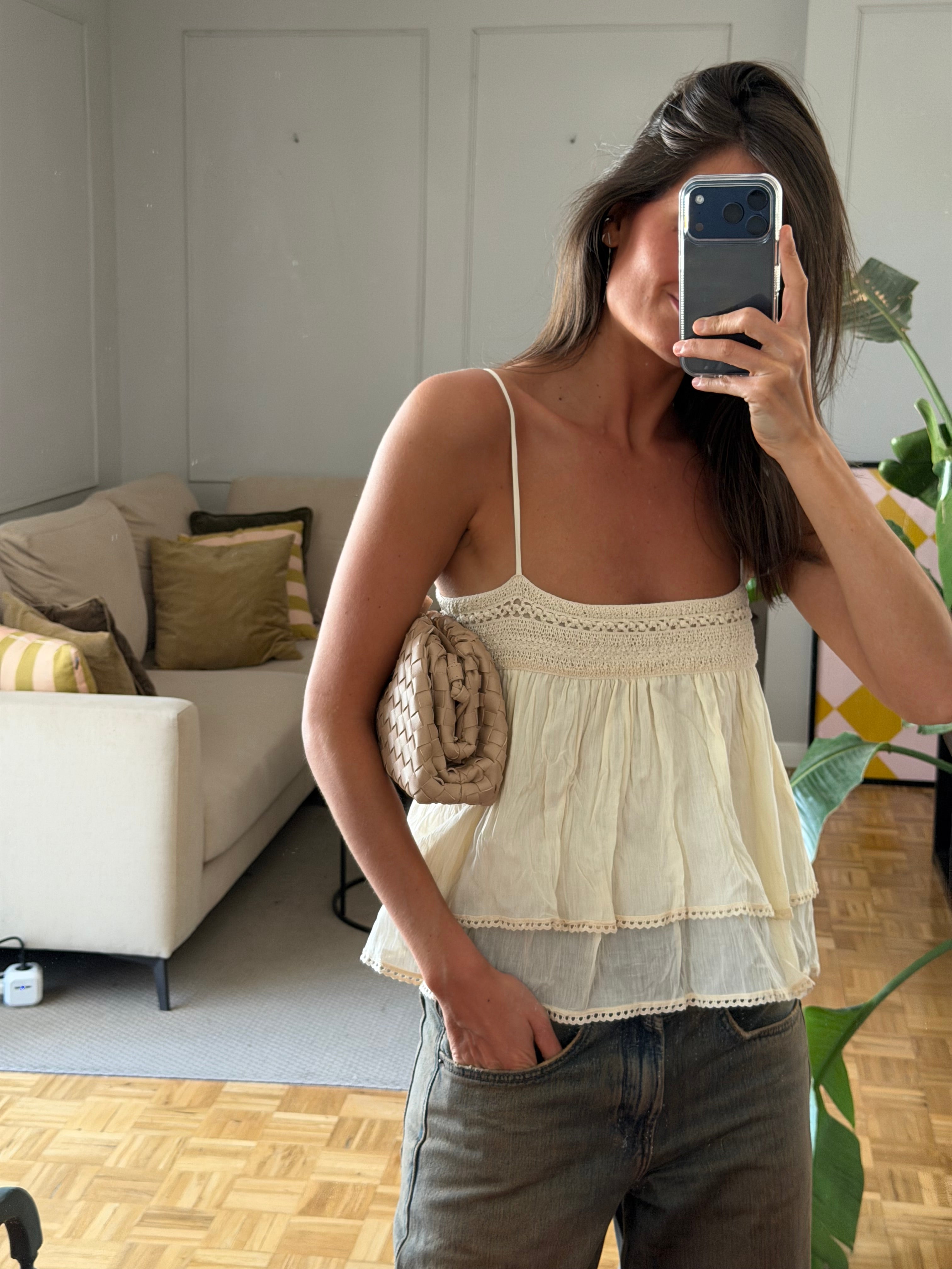 Bolso trenzado - Nude
