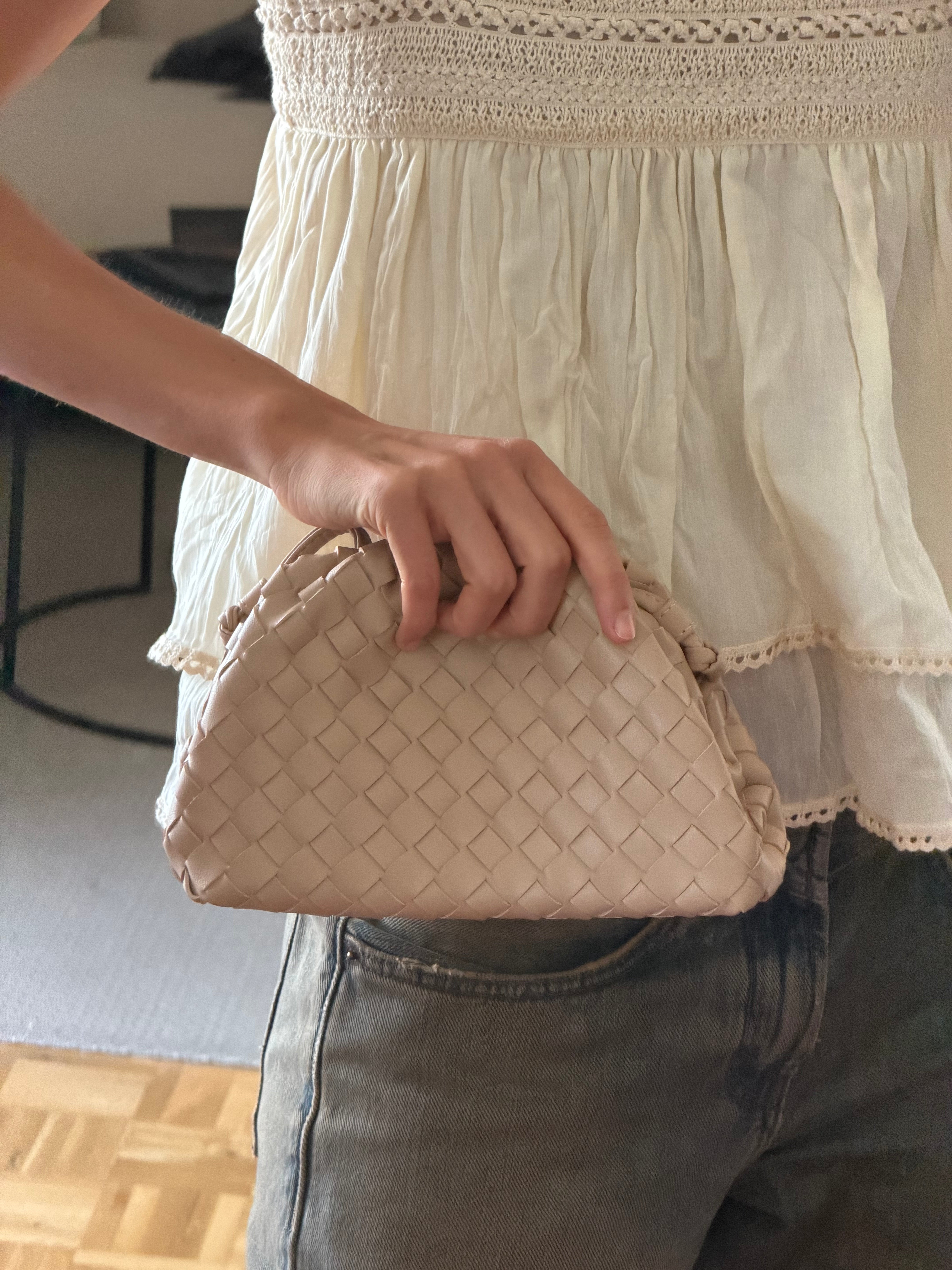 Bolso trenzado - Nude