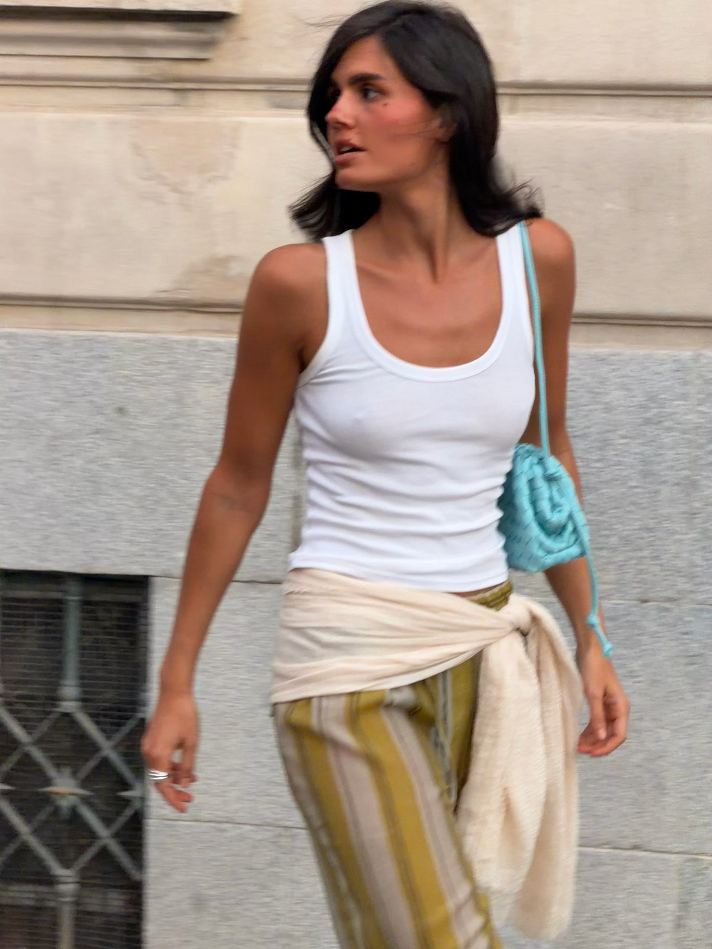 Bolso trenzado - Azul bebé