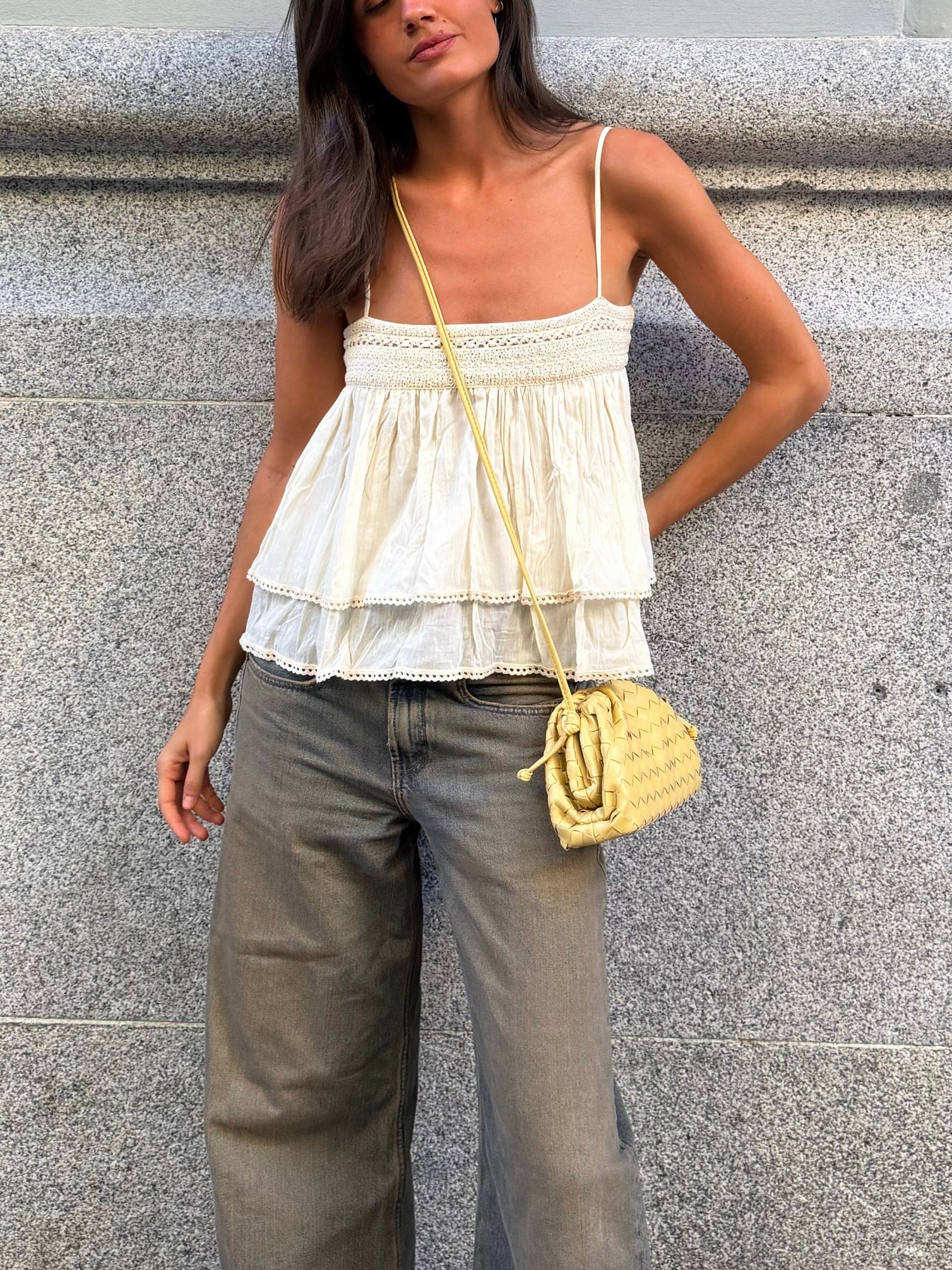 Bolso trenzado - Limón