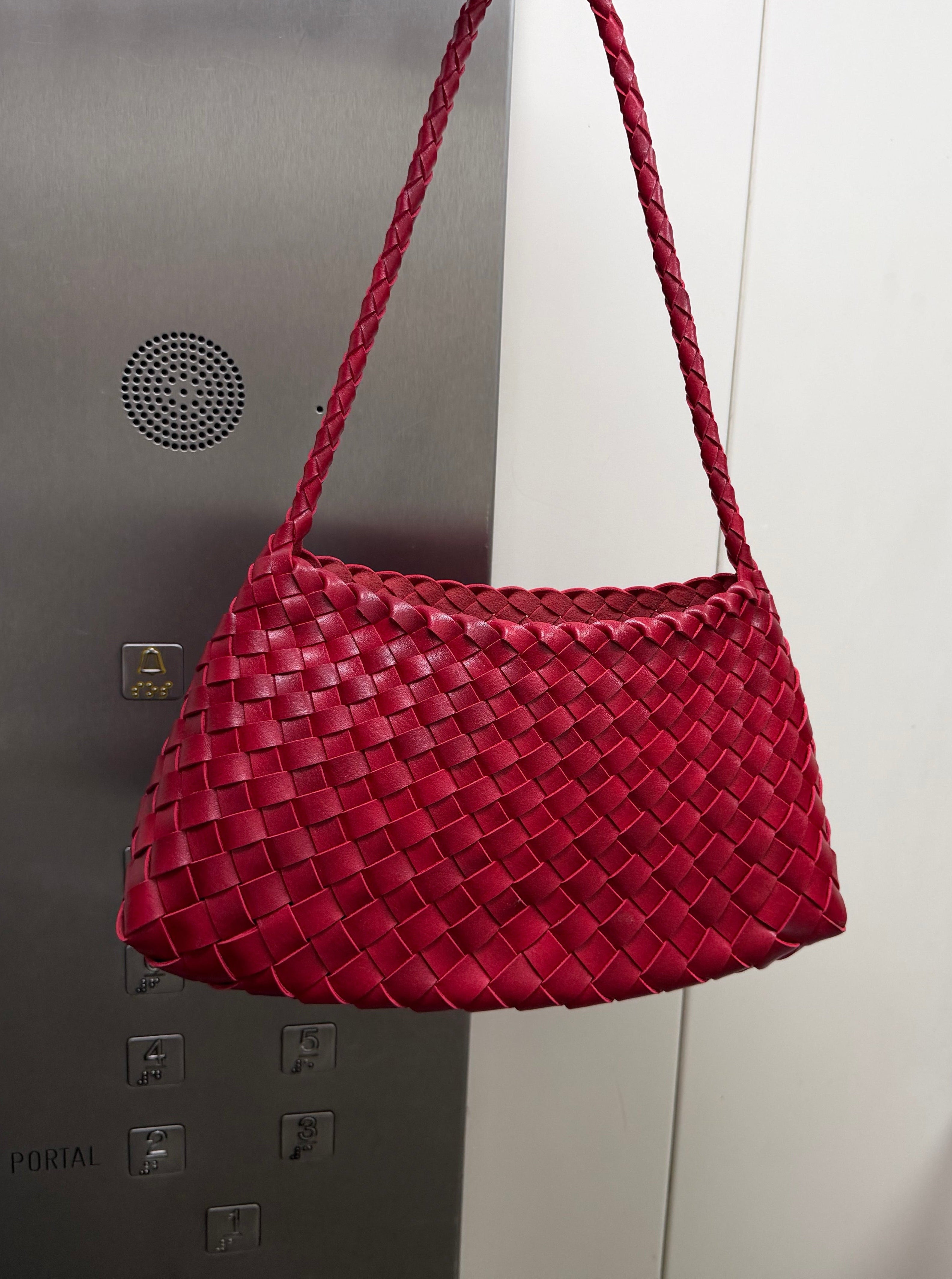 Bolso mediado trenzado piel - Scarlet