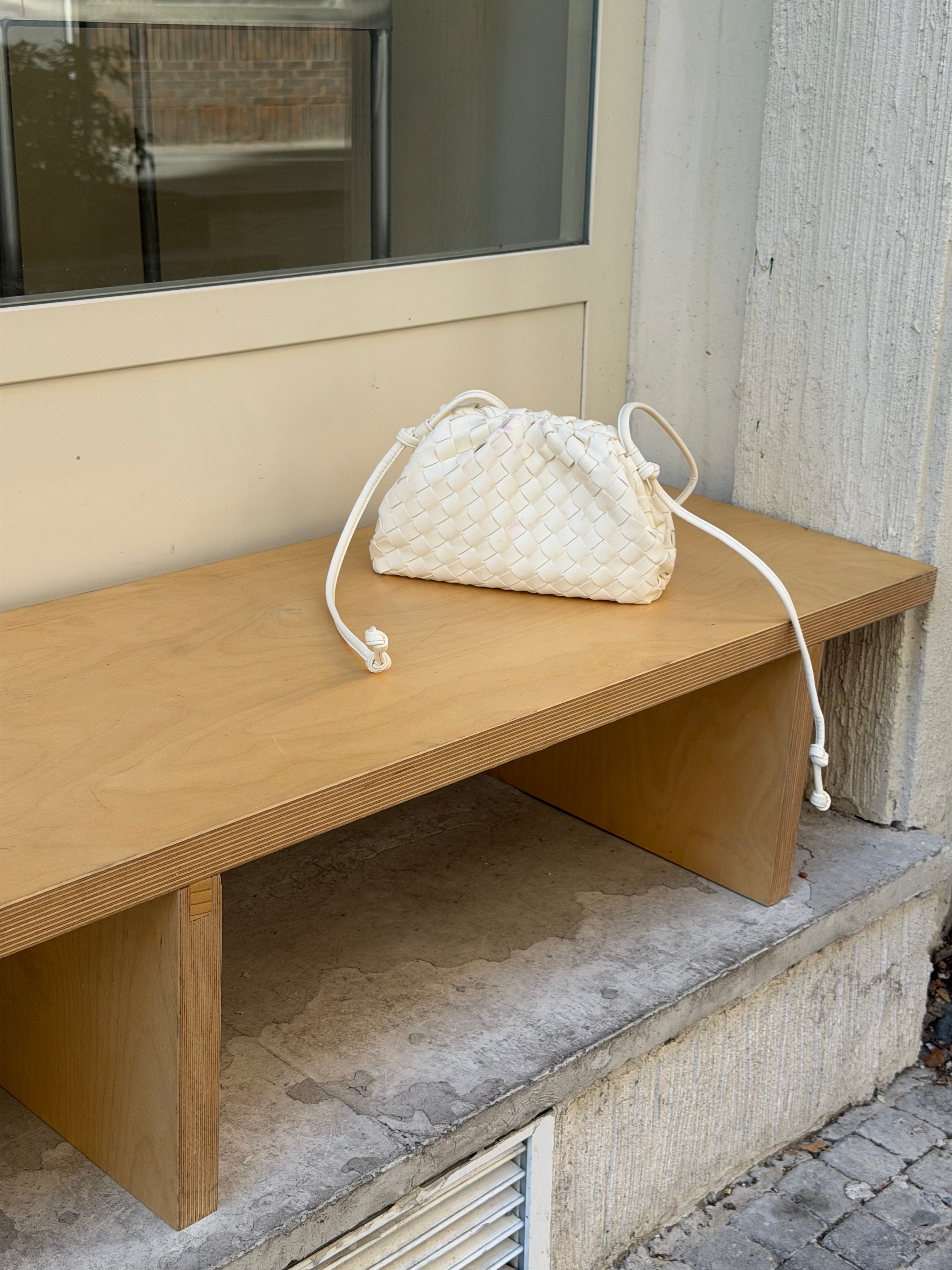 Bolso trenzado - Blanco Tiza