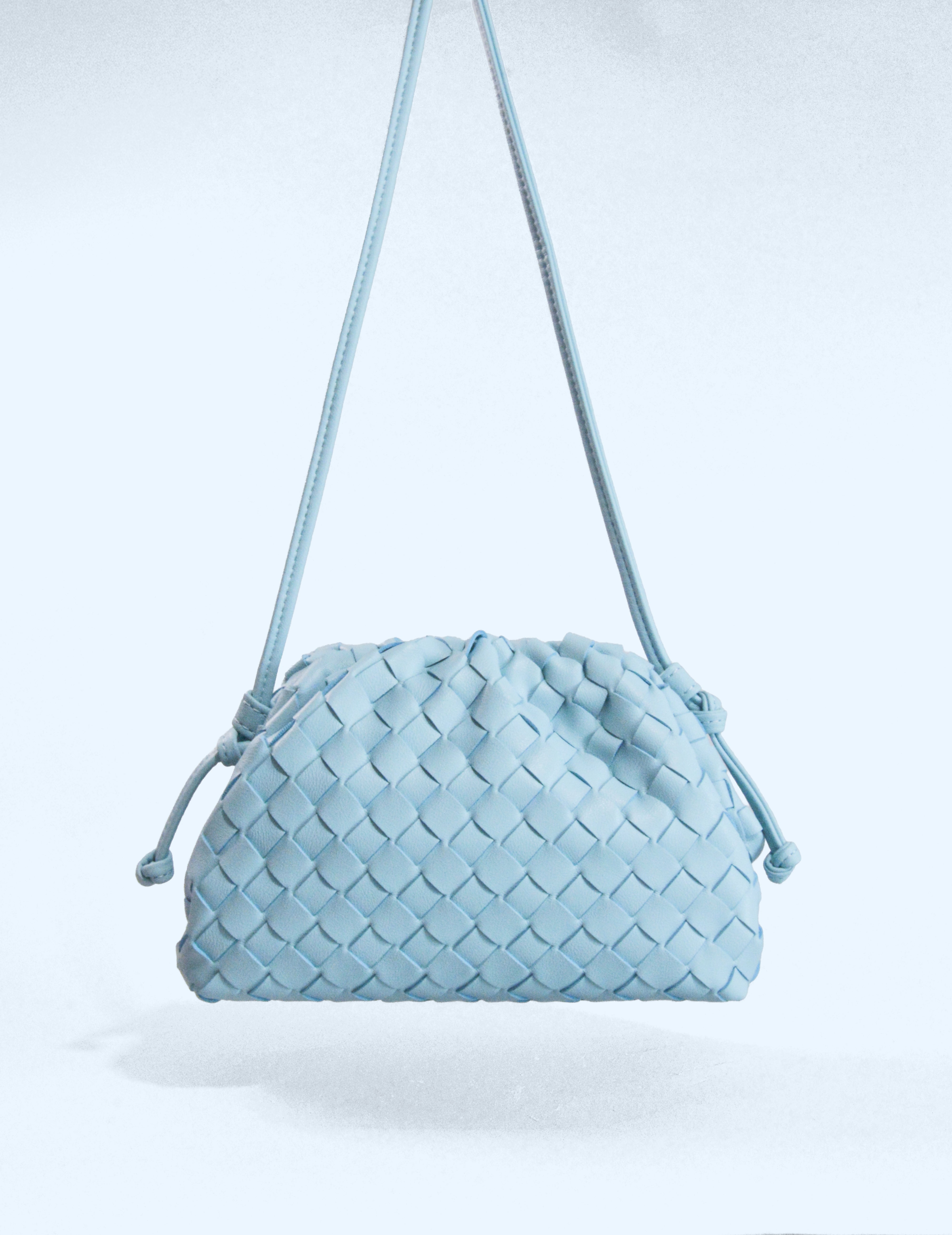 Bolso trenzado - Azul bebé