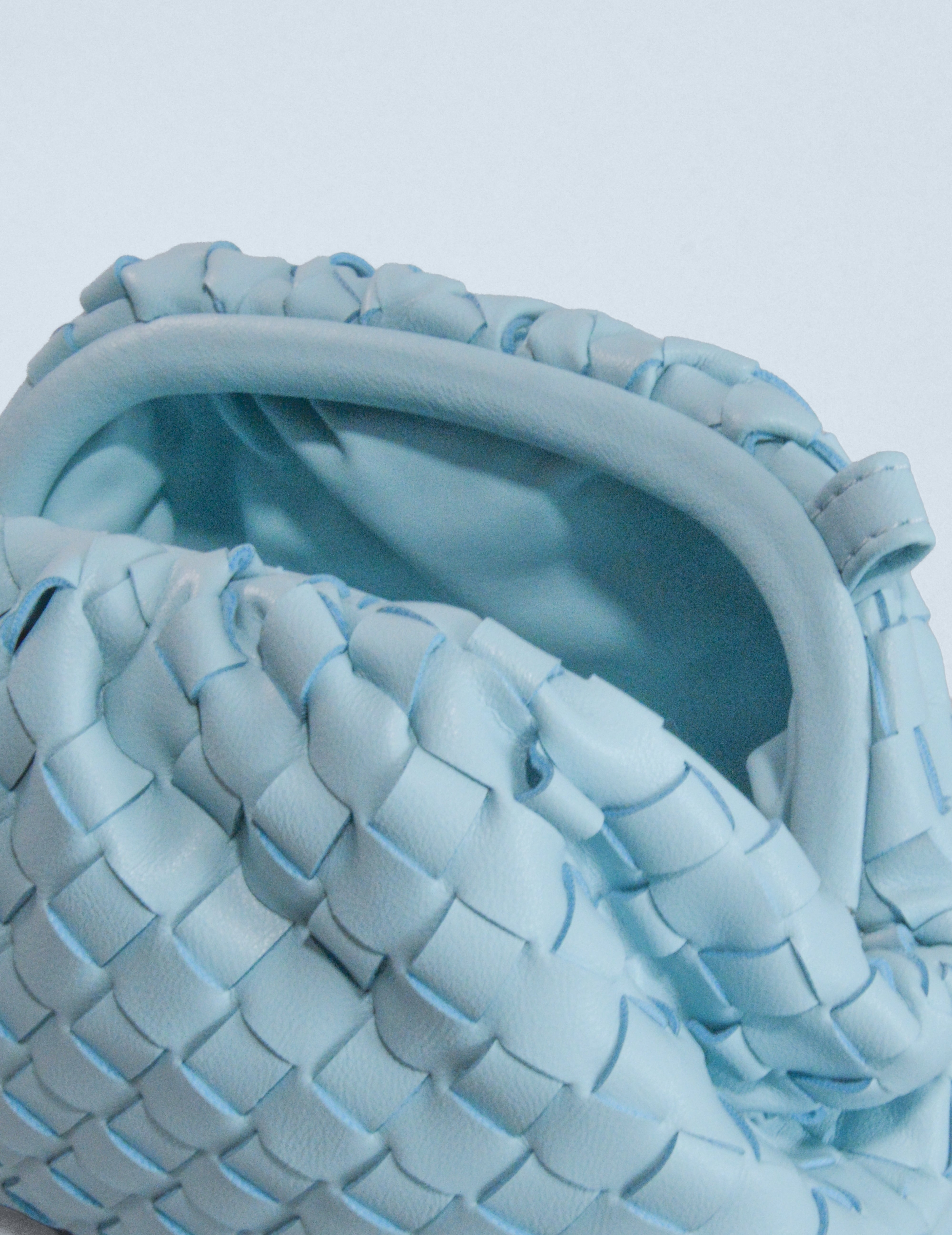 Bolso trenzado - Azul bebé