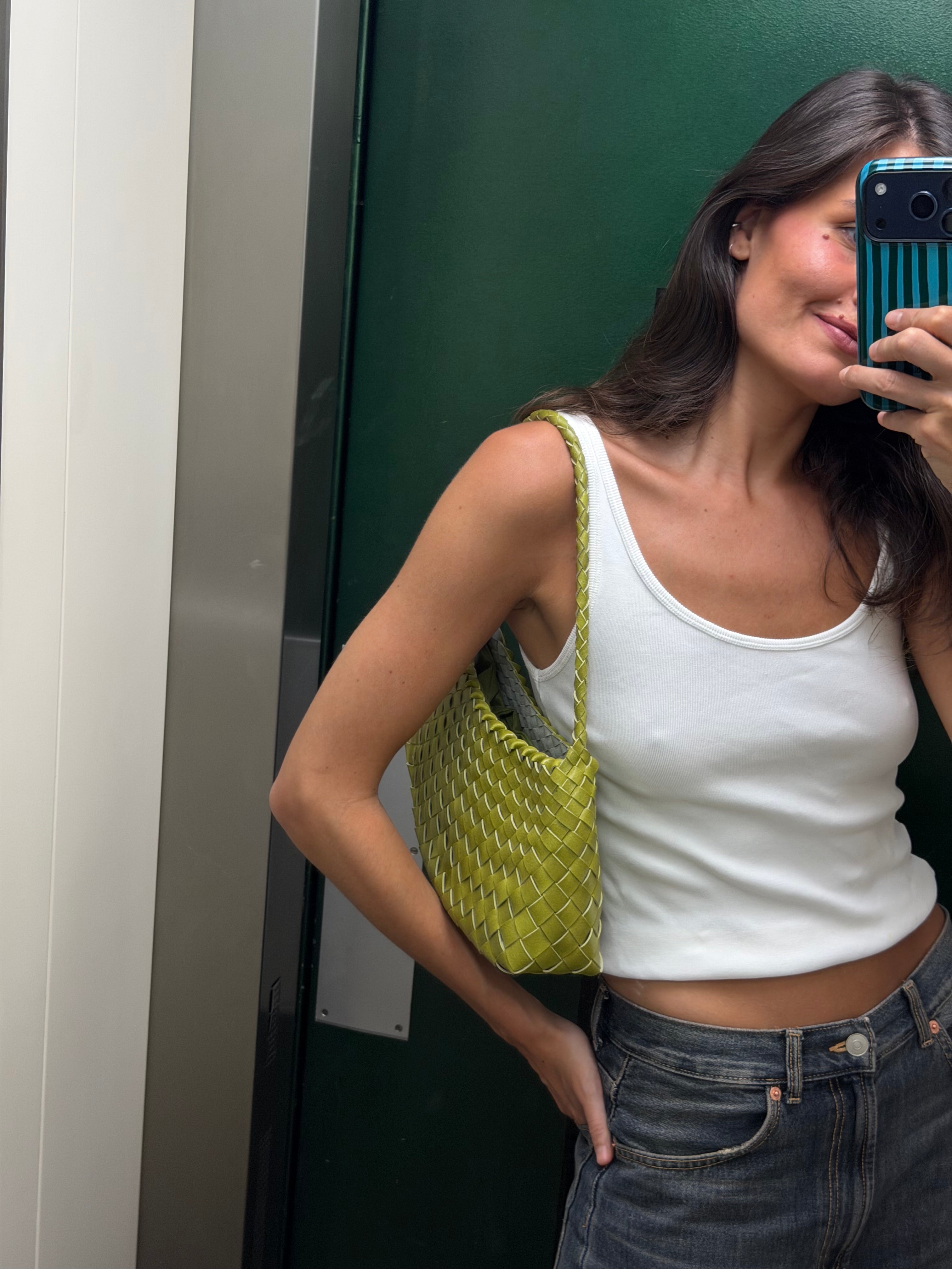 Bolso mediado trenzado piel - Lima