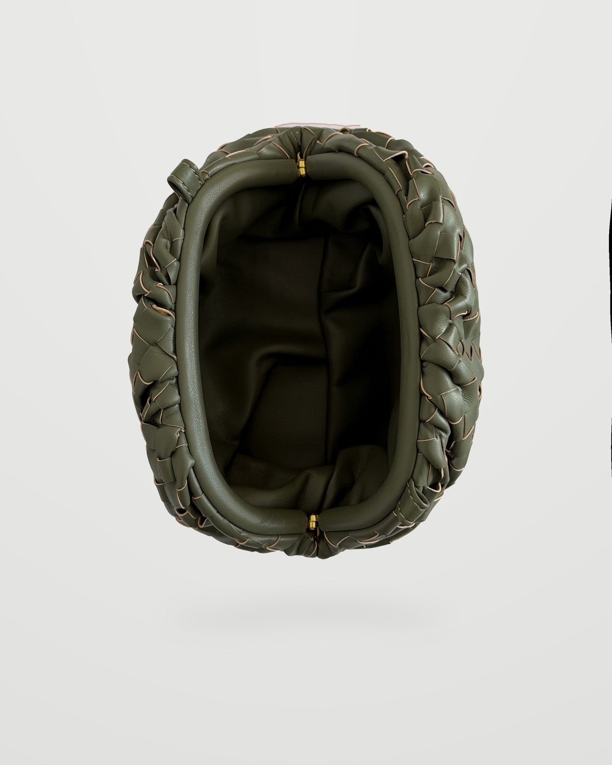 Bolso trenzado Nube verde kaki