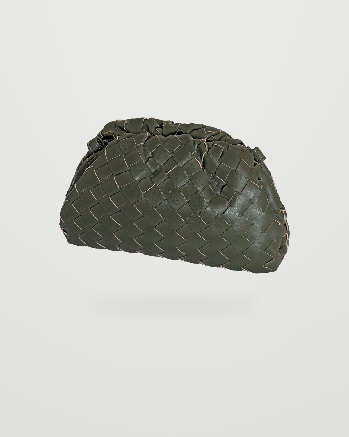 Bolso trenzado Nube verde kaki